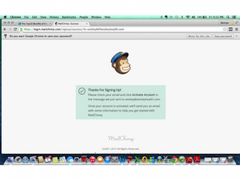 creating a mail chimp account